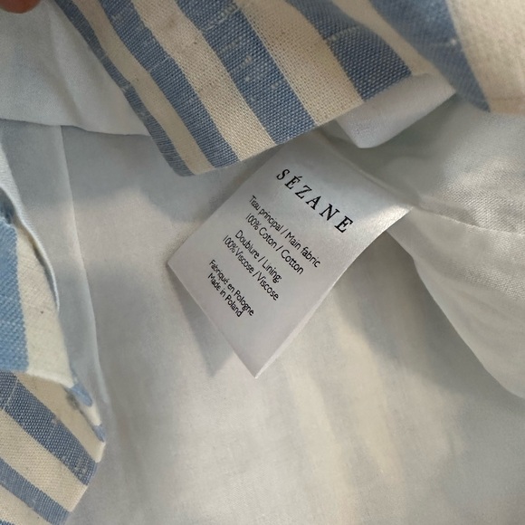 Sezane blue/ecru Blouse 40 - Picture 2 of 7